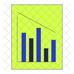 Forecast bar chart document  Icon