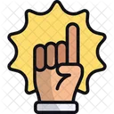 Forefinger Hand Gesture Cheer Icon