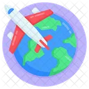 Global Flight Foreign Trip Flight Icon