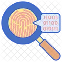 Forensics Finger Print Magnifying Glass Icon