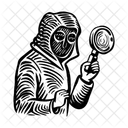 Forensischer Analytiker Prufer Inspektor Symbol