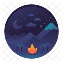 Mountain Forest Camp Icon