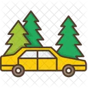 Forest Roadside Car Icon
