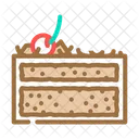 Forest Cake Slice Icon