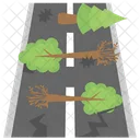Forest Destruction Road Accident Earthquake Icon