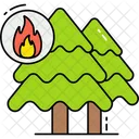 Forest Fire Wildfire Disaster Icon