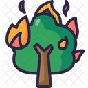Forest Fire Fires Burning Tree Icon