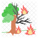 Forest Fire Burning Icon