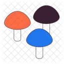 Forest Mushrooms Group Edible Fungi Products Organic Food Icône