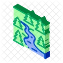 Flowing River Among Icon