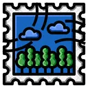 Forest Stamp Square Icon