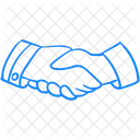 Line Handshake Forgive Religion Icon