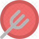 Fork Plate Eating Icon