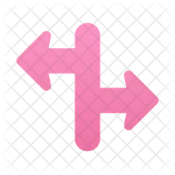 Fork Left Right Arrow  Icon