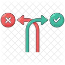 Forked Way Choice Icon