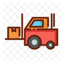 Forklift Delivery Vehicle Transportation Icon