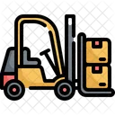 Forklift Logistic Shipping Icon