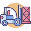 Forklift Small Crane Transport Icon