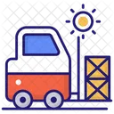 Forklift Truck Logistics Icon