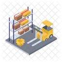 Forklift Heavy Equipment Parcels Icon