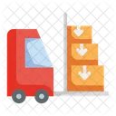 Forklift Trolley Logistics Icon