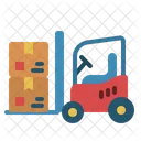 Forklift Shipping Logistics Icon