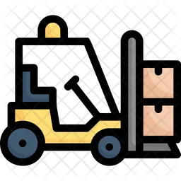 Forklift Car Bring A Box  Icon