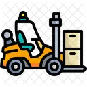 Forklift Truck Logistics Shipping Icon