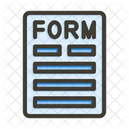 Form Icon - Download in Colored Outline Style