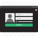 Form of Login to Account  Icon