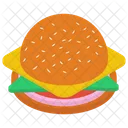 Hamburger Al Formaggio Hamburger Fast Food Icon