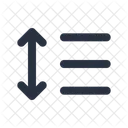 Format Interligne Editeur Contour Icône