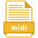 Midi Archivo Formatos Icono