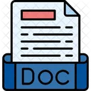 Formato De Arquivo Doc Doc Documento Ícone