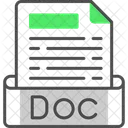 Formato De Arquivo Doc Doc Documento Ícone