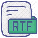 Rtf Rich Text Format Color Outline Style Icon Ícone