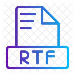 Formato de texto enriquecido rtf  Icono