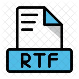 Formato de texto enriquecido rtf  Icono