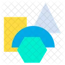 Triangle Rectangle Hexagone Icône