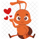 Formiga Coracoes Amor Ícone