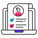 Formulaire Demande En Ligne Icône