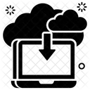 Fornecimento De Nuvem Download Na Nuvem Salvar Dados Ícone