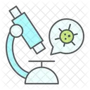 Virus Forschung Mikroskop Icon