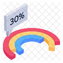 Datenanalyse Fortschrittsdiagramm Kreisdiagramm Symbol