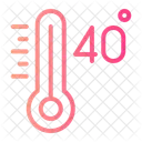Forty Celsius Temperature Icon