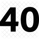 Forty Numbers Numeric Icon