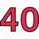 Forty Numbers Numeric Icon
