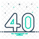Forty Years Numerical Icon