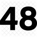 Forty Eight Numbers Numeric Icon