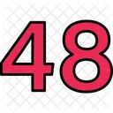 Forty Eight Numbers Numeric Icon